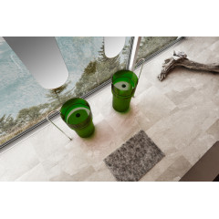 Раковина отдельностоящая прозрачная ABBER Kristall AT2701Emerald зеленая