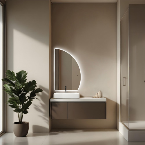 Зеркало ABBER Teil AG6504SL с подсветкой, бесконтактный выключатель, диммер