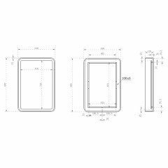 Зеркало для ванной ABBER Kristall AT6701Opal с подсветкой