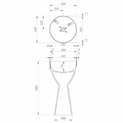 Раковина отдельностоящая прозрачная ABBER Kristall AT2703Black-Vesuvian черный/оливковый