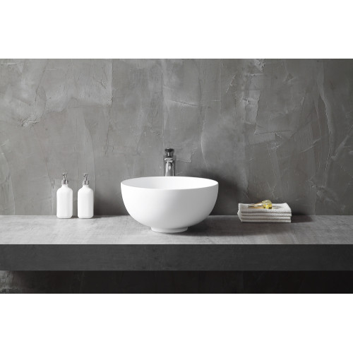 Раковина накладная ABBER Stein AS2617 белая матовая