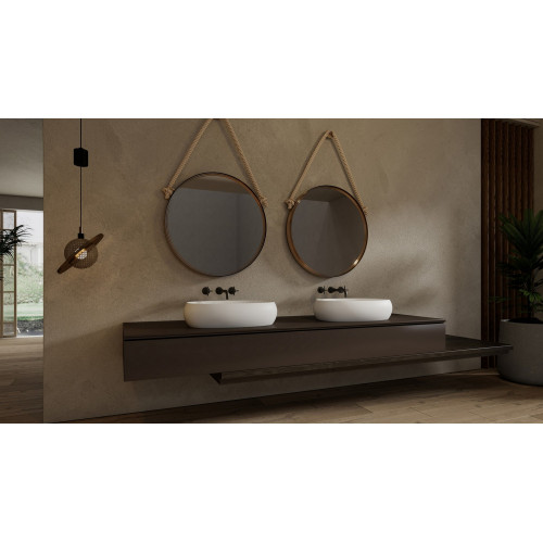 Раковина накладная ABBER Stein AS2632 белая матовая