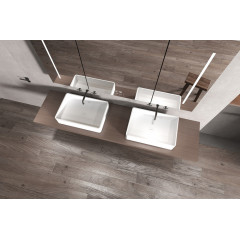 Раковина накладная ABBER Stein AS2634 белая матовая