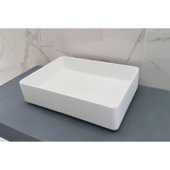 Раковина накладная ABBER Stein AS2634 белая матовая