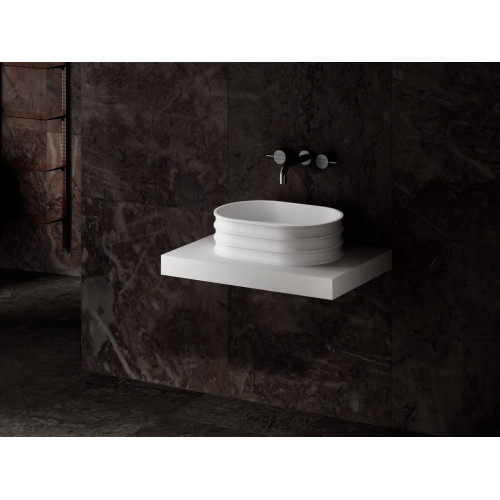 Раковина накладная ABBER Stein AS2650 белая матовая