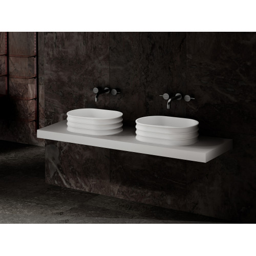 Раковина накладная ABBER Stein AS2650 белая матовая