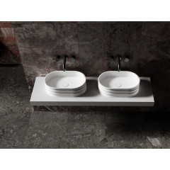 Раковина накладная ABBER Stein AS2650 белая матовая