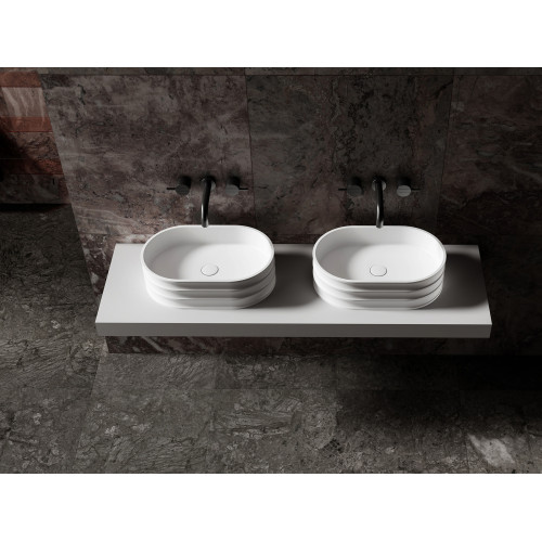 Раковина накладная ABBER Stein AS2650 белая матовая