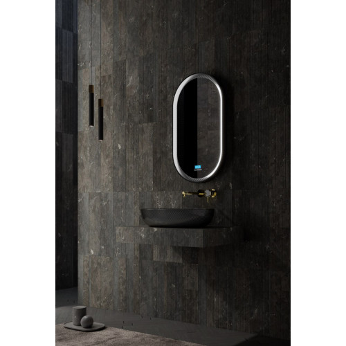 Раковина накладная карбоновая ABBER Karbon AK2041 черная