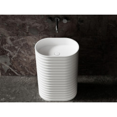 Раковина отдельностоящая ABBER Stein AS2550 белая матовая