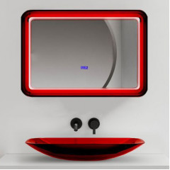 Зеркало для ванной ABBER Kristall AT6701Rubin с подсветкой
