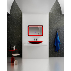 Зеркало для ванной ABBER Kristall AT6701Rubin с подсветкой