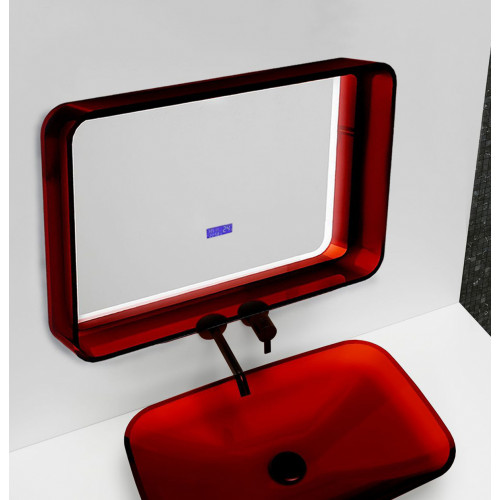 Зеркало для ванной ABBER Kristall AT6701Rubin с подсветкой