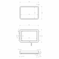 Зеркало для ванной ABBER Kristall AT6701Rubin с подсветкой