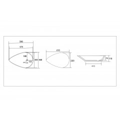 Раковина накладная ABBER Bequem AC2117MB черная матовая