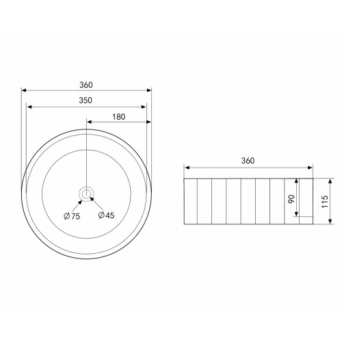 Раковина накладная ABBER Bequem AC2111 белая