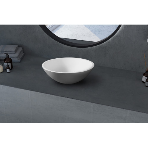 Раковина накладная ABBER Stein AS2608 белая матовая