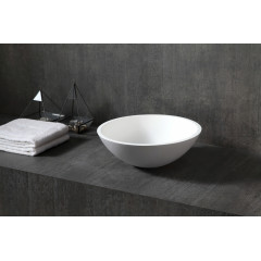 Раковина накладная ABBER Stein AS2608 белая матовая