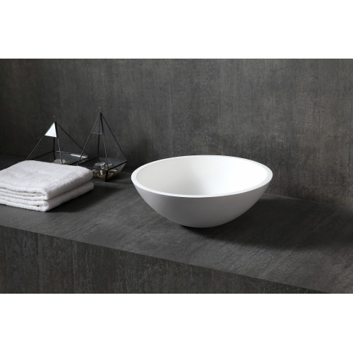 Раковина накладная ABBER Stein AS2608 белая матовая