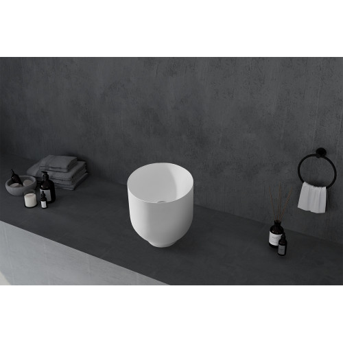 Раковина накладная ABBER Stein AS2618 белая матовая