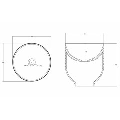 Раковина накладная ABBER Stein AS2618 белая матовая