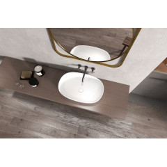 Раковина накладная ABBER Stein AS2633 белая матовая