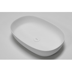 Раковина накладная ABBER Stein AS2633 белая матовая