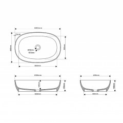Раковина накладная ABBER Stein AS2633 белая матовая