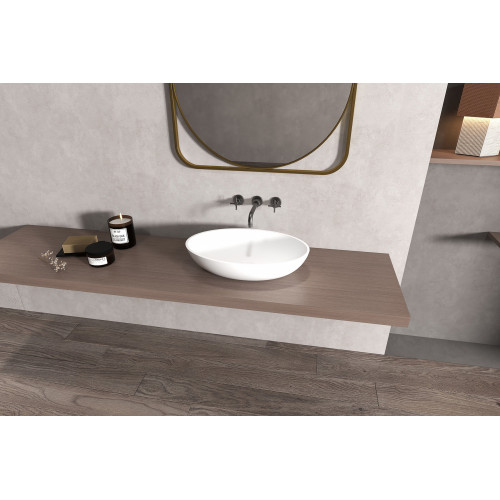 Раковина накладная ABBER Stein AS2635 белая матовая