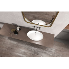 Раковина накладная ABBER Stein AS2635 белая матовая