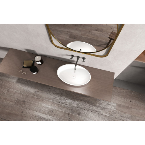 Раковина накладная ABBER Stein AS2635 белая матовая