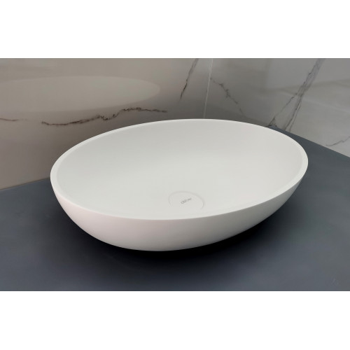 Раковина накладная ABBER Stein AS2635 белая матовая