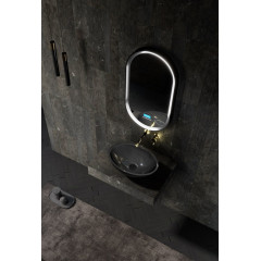 Раковина накладная карбоновая ABBER Karbon AK2042 черная