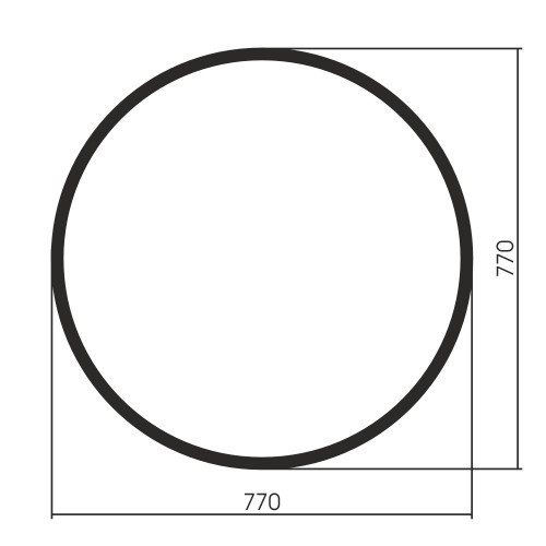 Зеркало ABBER Mond AG6201B без подсветки, металлическая рама, черный