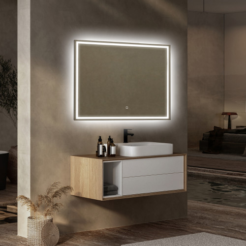 Зеркало ABBER See AG6115S-1.0 с подсветкой, сенсорный выключатель, диммер