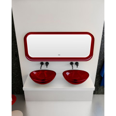 Зеркало для ванной ABBER Kristall AT6702Rubin с подсветкой