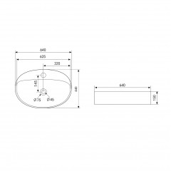 Раковина накладная ABBER Bequem AC2112 белая