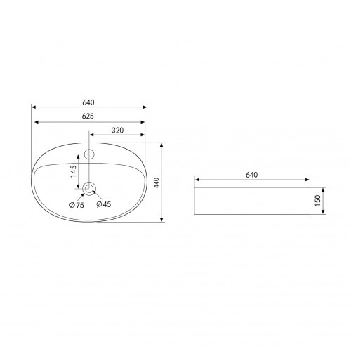 Раковина накладная ABBER Bequem AC2112 белая