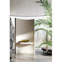 Раковина накладная прозрачная ABBER Kristall AT2802Vesuvian оливковая