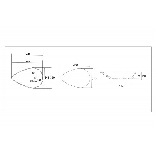 Раковина накладная ABBER Bequem AC2117MW белая матовая