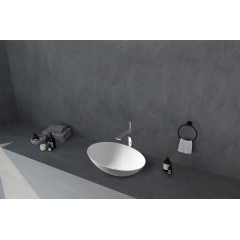 Раковина накладная ABBER Stein AS2609 белая матовая