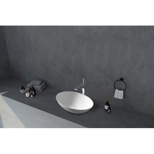 Раковина накладная ABBER Stein AS2609 белая матовая