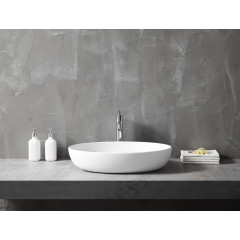 Раковина накладная ABBER Stein AS2619 белая матовая