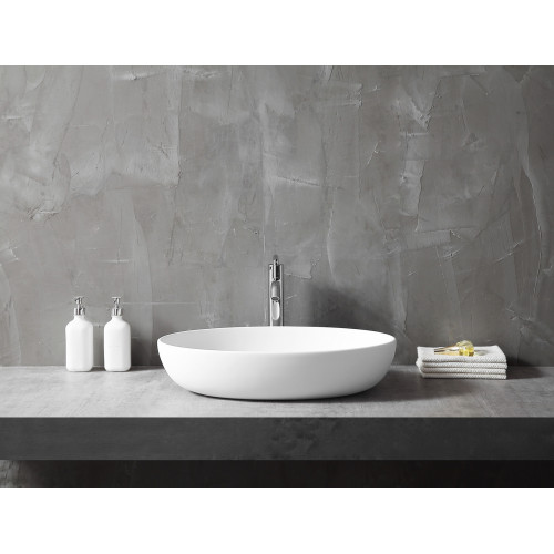 Раковина накладная ABBER Stein AS2619 белая матовая