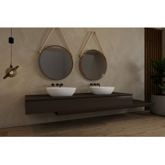 Раковина накладная ABBER Stein AS2636 белая матовая