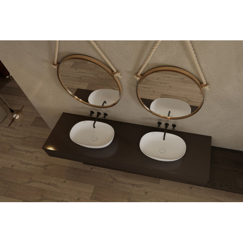 Раковина накладная ABBER Stein AS2636 белая матовая