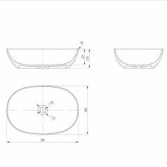 Раковина накладная ABBER Stein AS2636 белая матовая