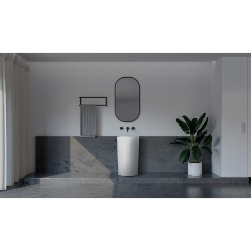 Раковина отдельностоящая ABBER Stein AS2504-H белая матовая