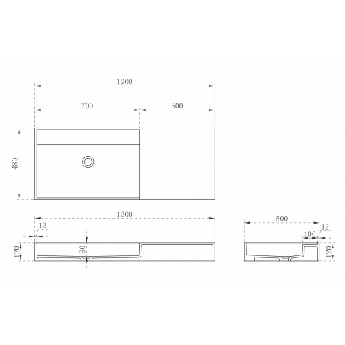 Раковина подвесная ABBER Stein AS2628 белая матовая