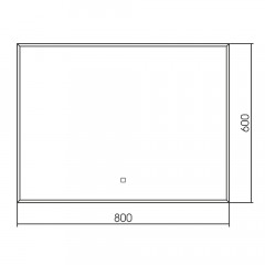 Зеркало ABBER See AG6103SL-0.8 с подсветкой, сенсорный выключатель, диммер